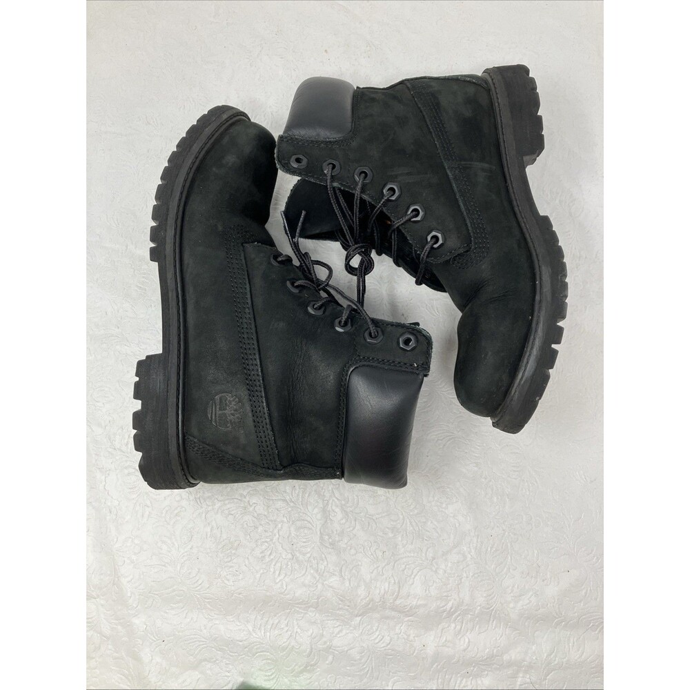TIMBERLAND Nubuck Leather Black Boots Waterproof Womens 7 M 200 Grams Hiking